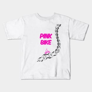 Pink Bike on Chain Trail Kids T-Shirt